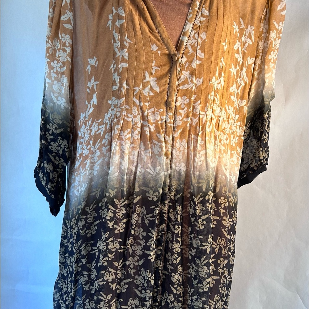Anthropologie Floral Ombre Dress
